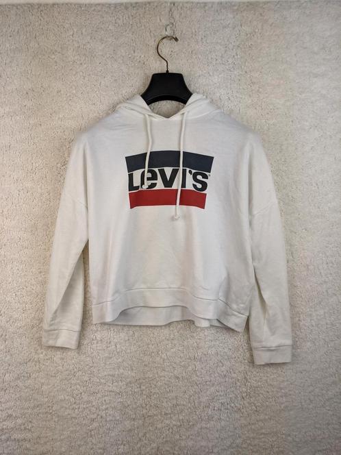 Levis white logo hooded sweatshirt, Kleding | Dames, Truien en Vesten, Nieuw, Verzenden