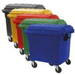 Afvalcontainer 4 wielen, maxi-container 660/770/1100/1700 L, Doe-het-zelf en Verbouw, Kratten en Dozen, Nieuw, Verzenden