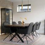 2dekans | House Nordic Harbo Eetkamerstoel Vegan Leer Zwart, Huis en Inrichting, Stoelen, Ophalen of Verzenden, Zo goed als nieuw