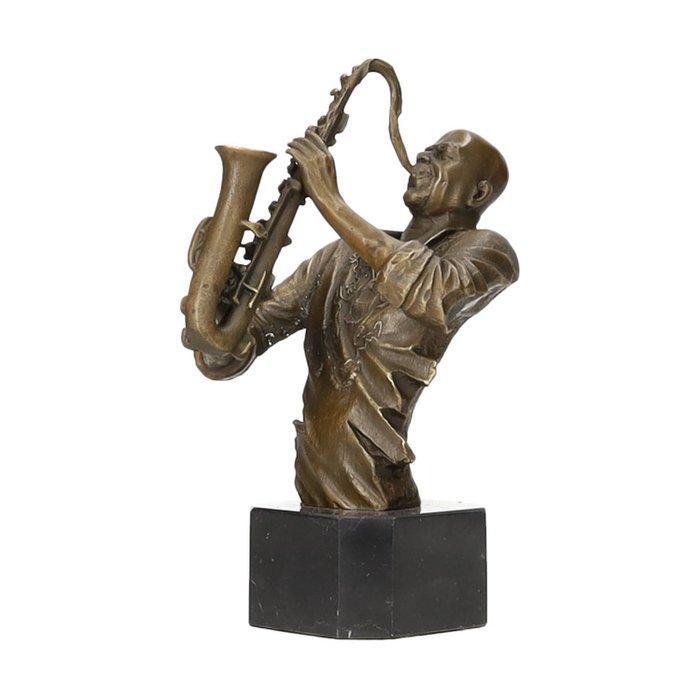Beeldje - Musiscian - Brons, Antiek en Kunst, Curiosa en Brocante