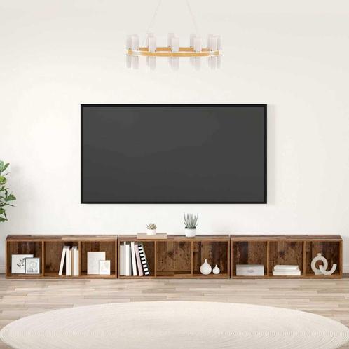 vidaXL TV-kast 3 pcs Oud hout 37 x 35 x 107,5 cm Gelamineerd, Huis en Inrichting, Kasten | Televisiemeubels, Nieuw, Minder dan 50 cm