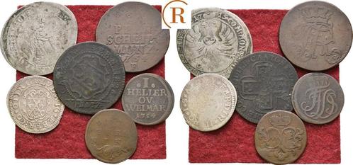 Lot 6 munten ab 1715 AltDuitsland:, Postzegels en Munten, Munten | Europa | Niet-Euromunten, Verzenden