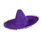Blauw Paarse Sombrero 50cm, Hobby en Vrije tijd, Feestartikelen, Verzenden, Nieuw