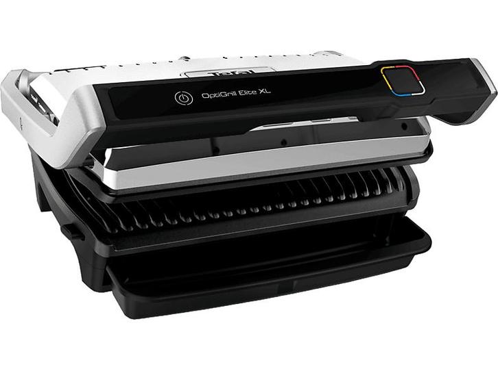 Tefal -  Optigrill Elite Xl Contactgrill - Zilver, Witgoed en Apparatuur, Contactgrills, Nieuw, Verzenden