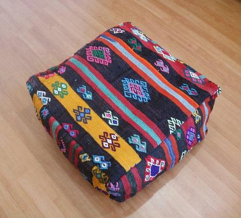 Puff-hoesjes 1 - Kelim - 60 cm - 60 cm, Antiek en Kunst, Kunst | Designobjecten