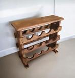 Wijnrek - Donkere dennenhout - rustieke wijnrek - Nederland