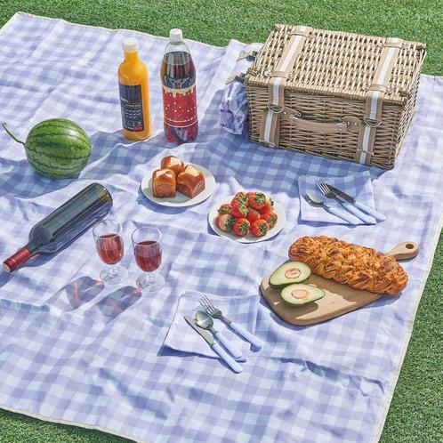 Picknickmand Bisceglie 2-persoons picknickset naturel paars, Doe-het-zelf en Verbouw, Kratten en Dozen, Nieuw, Verzenden
