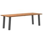 vidaXL Eettafel rechthoekig 240x90x74 cm massief eikenhout, Huis en Inrichting, Verzenden, Nieuw