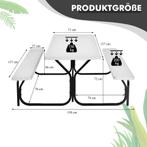 2dekans | Coast picknicktafel en 2 banken met metalen frame, Ophalen of Verzenden, Zo goed als nieuw