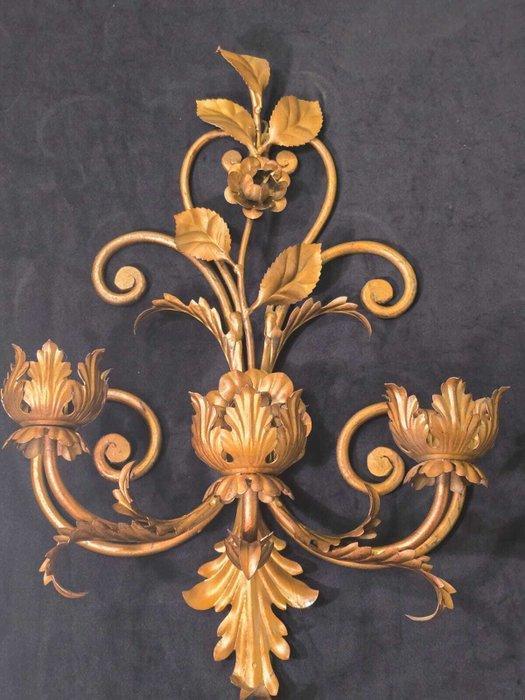Wandkandelaar - Metaal - Wandlamp kandelaar, Antiek en Kunst, Antiek | Overige Antiek