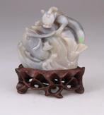 Statue Opale Sculpture Chinese Chilong Carving Statue Stand