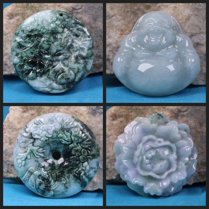 jadeiet Natuurlijk jadeiet - NGTC-certificaat - hanger -, Verzamelen, Mineralen en Fossielen