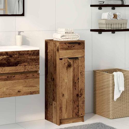 vidaXL Badkamerkast Oud Hout 32x34x90 cm Houtcomposiet, Huis en Inrichting, Kasten | Overige, Nieuw, Verzenden