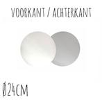 Taartonderzetter Wit / Zilver Ø24cm 10st., Verzenden, Nieuw