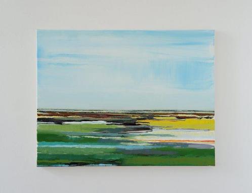 Matthieu van Riel - Polder (Green-yellow), Antiek en Kunst, Kunst | Schilderijen | Modern