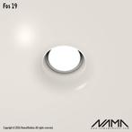 FOS19 Trimless Verdiepte Inbouwspot Rond - Gips - GU10 Ø5.., Ophalen of Verzenden, Nieuw