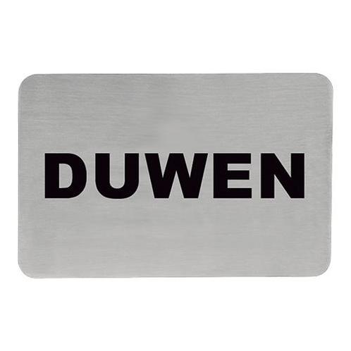 Infobord duwen RVS zelfklevend 11x6cm EMGA, Zakelijke goederen, Horeca | Keukenapparatuur, Nieuw in verpakking, Verzenden