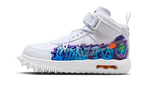 Nike Air Force 1 Mid SP Off-White Graffiti - maat 40, Kleding | Dames, Schoenen, Wit, Nieuw, Sneakers of Gympen, Verzenden