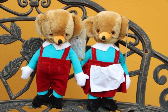 Merrythought: Teddybeer Mr & Mrs. Twisty Cheeky - Teddybeer, Antiek en Kunst, Antiek | Speelgoed