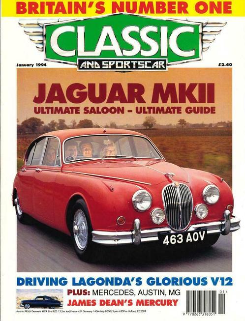 CLASSIC AND SPORTSCAR JAGUAR MKII 1949 MERCURY, Boeken, Auto's | Folders en Tijdschriften, Gelezen, Algemeen, Verzenden