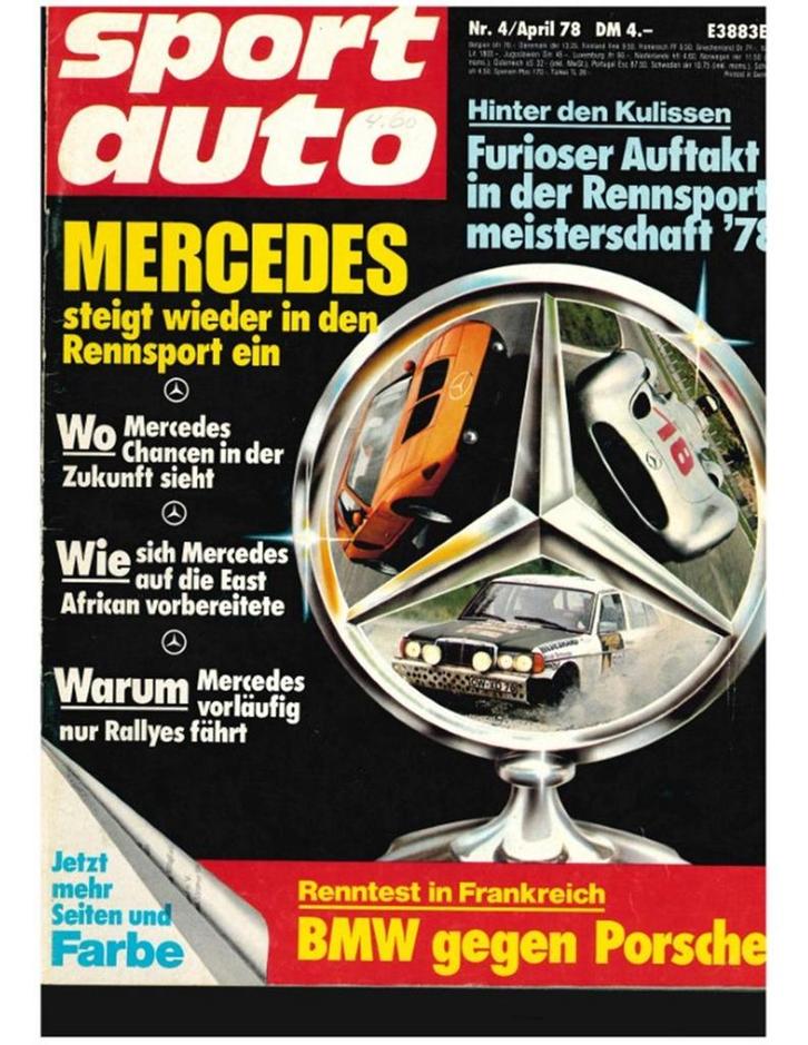 1978 SPORT AUTO MAGAZINE 04 DUITS, Boeken, Auto's | Folders en Tijdschriften