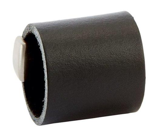 Greep Leder Drum zwart/nikkel mat 32 mm, Doe-het-zelf en Verbouw, Hang- en Sluitwerk, Nieuw, Ophalen of Verzenden