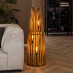 *WOONWINKEL* Sfeervolle Vloerlamp Mangohout, Huis en Inrichting, Lampen | Vloerlampen, Verzenden, Nieuw