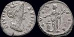Died 141ad Roman Diva Faustina I Ar denarius Vesta standi..., Verzenden