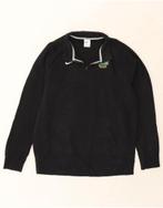 NIKE Mens Zip Neck Sweatshirt Jumper Large Black Cotton, Verzenden, Nieuw