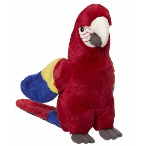 Pluche papegaai rood 21 cm - Knuffel papegaaien, Kinderen en Baby's, Speelgoed | Knuffels en Pluche, Ophalen of Verzenden