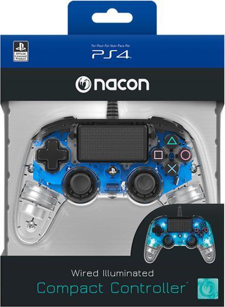 Bigben Nacon Wired Illuminated Compact Controller-Blauw, Spelcomputers en Games, Spelcomputers | Sony PlayStation Consoles | Accessoires