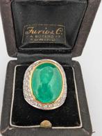 Ring - 18 karaat Witgoud, Geel goud - 25.96ct. tw. Smaragd -, Nieuw