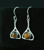 Zilver - Oorbellen - Ojo de Tigre Plata de Ley