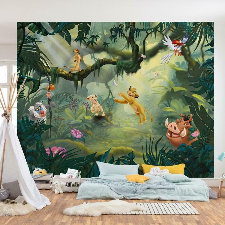 Lion King behang Hakuna Matata, Vlies, Simba, Leeuwenkoning, Kinderen en Baby's, Kinderkamer | Inrichting en Decoratie, Wanddecoratie
