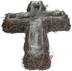 Planter Kruis Salim Naturel met folie 40x30 cm, Ophalen of Verzenden, Nieuw