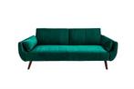 Retro slaapbank DIVANI 220cm smaragdgroen fluweel 3-zitsbank, Ophalen of Verzenden, Nieuw