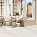vidaXL Tuin Sofa Set in hoogte verstelbaar 13 pcs Beige poly, Verzenden, Nieuw