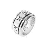 Zilveren robuuste heren ring | Good Times (zilveren ring), Sieraden, Tassen en Uiterlijk, Ringen, 20 of groter, Gebruikt, Heer