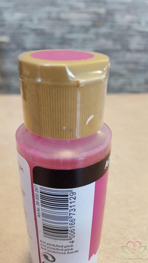 Allesverf Acryl 59 ml Hotpink Acrylverf, Hobby en Vrije tijd, Knutselen, Nieuw, Ophalen of Verzenden