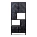 Vakkenkast Mangohout Fianna 90 cm, Huis en Inrichting, Kasten | Boekenkasten, Nieuw, 50 tot 100 cm, Industriële meubels, 25 tot 50 cm