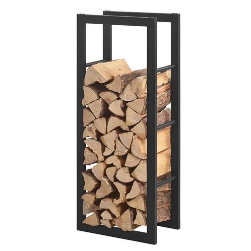 Stalen brandhoutrek houtopslag zwart voor ca. 0,1 m³ hout, Tuin en Terras, Haardhout, Verzenden