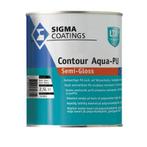 Sigma Contour Aqua PU Semi Gloss - RAL 9005 Zwart - 2,5 lite, Doe-het-zelf en Verbouw, Verf, Beits en Lak, Nieuw, Verzenden