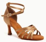 Champagnekleurige dansschoen voor dames met een 7,2 cm hakje, Ophalen of Verzenden, Nieuw, Schoenen