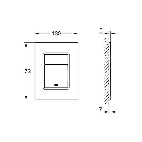 Bedieningsplaat Grohe Skate Cosmopolitan S Hard Graphite, Huis en Inrichting, Badkamer | Badtextiel en Accessoires, Ophalen of Verzenden