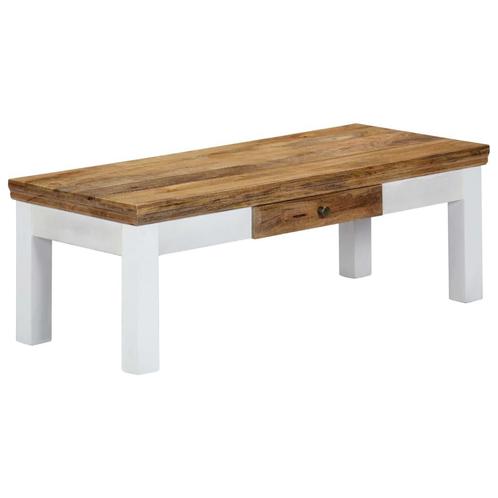 vidaXL Salontafel 110x50x40 cm massief mangohout, Huis en Inrichting, Tafels | Salontafels, 100 tot 150 cm, Nieuw, Overige houtsoorten