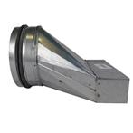 Verloopstuk Asymmetrisch van 200mm x 40mm naar rond Ø 125mm, Verzenden, Nieuw