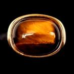 Massieve chevalière - Uitzonderlijk - Cabochon - Tijgeroog -, Antiek en Kunst