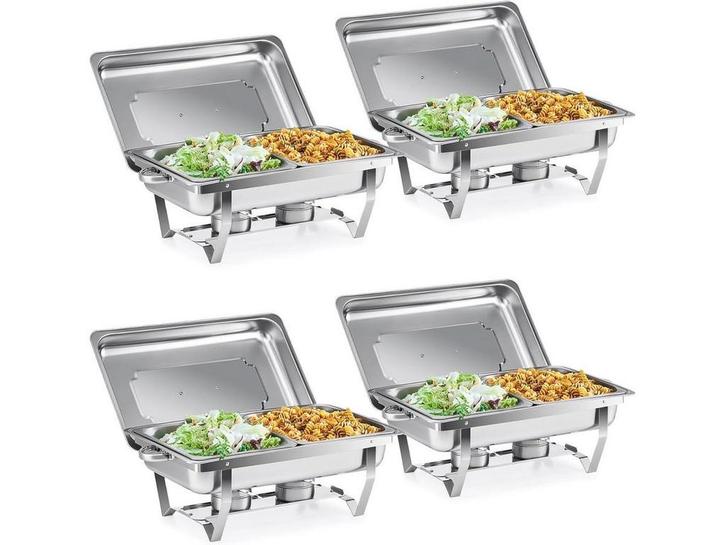 Chafing dish set RVS - 2 bakken GN 1/2 - 9L capaciteit - (2, Huis en Inrichting, Woonaccessoires | Overige, Nieuw, Verzenden