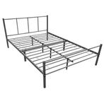 Metalen bedframe Hercules incl. bedbodem 120x200 cm donkergr, Nieuw, Verzenden