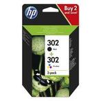 HP 302 Multipack zwart en kleur, Nieuw, Verzenden